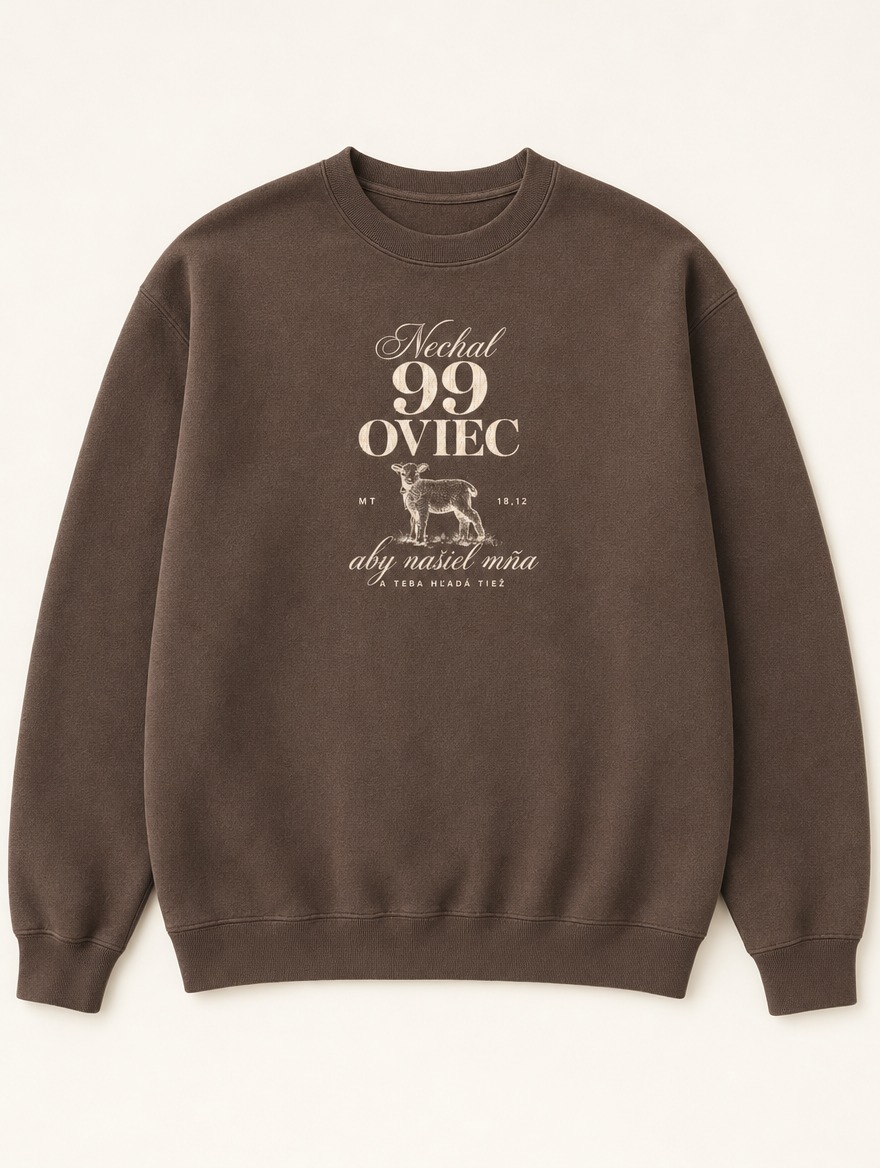 Mikina Nechal 99 oviec – kakao